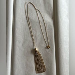LOFT - Gold tassel necklace